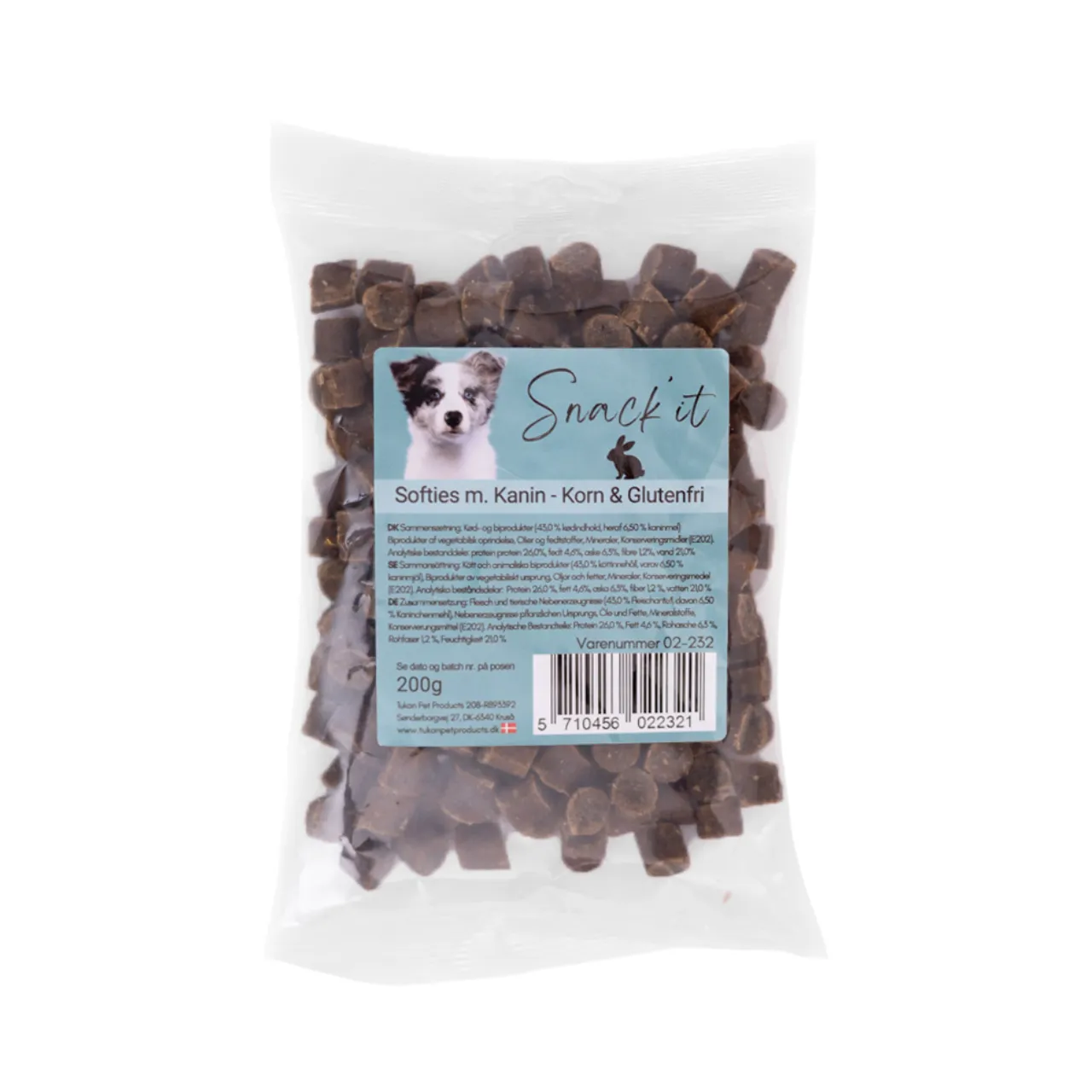Softies med kanin hundesnacks 200 g - Let belønning til kræsne hunde